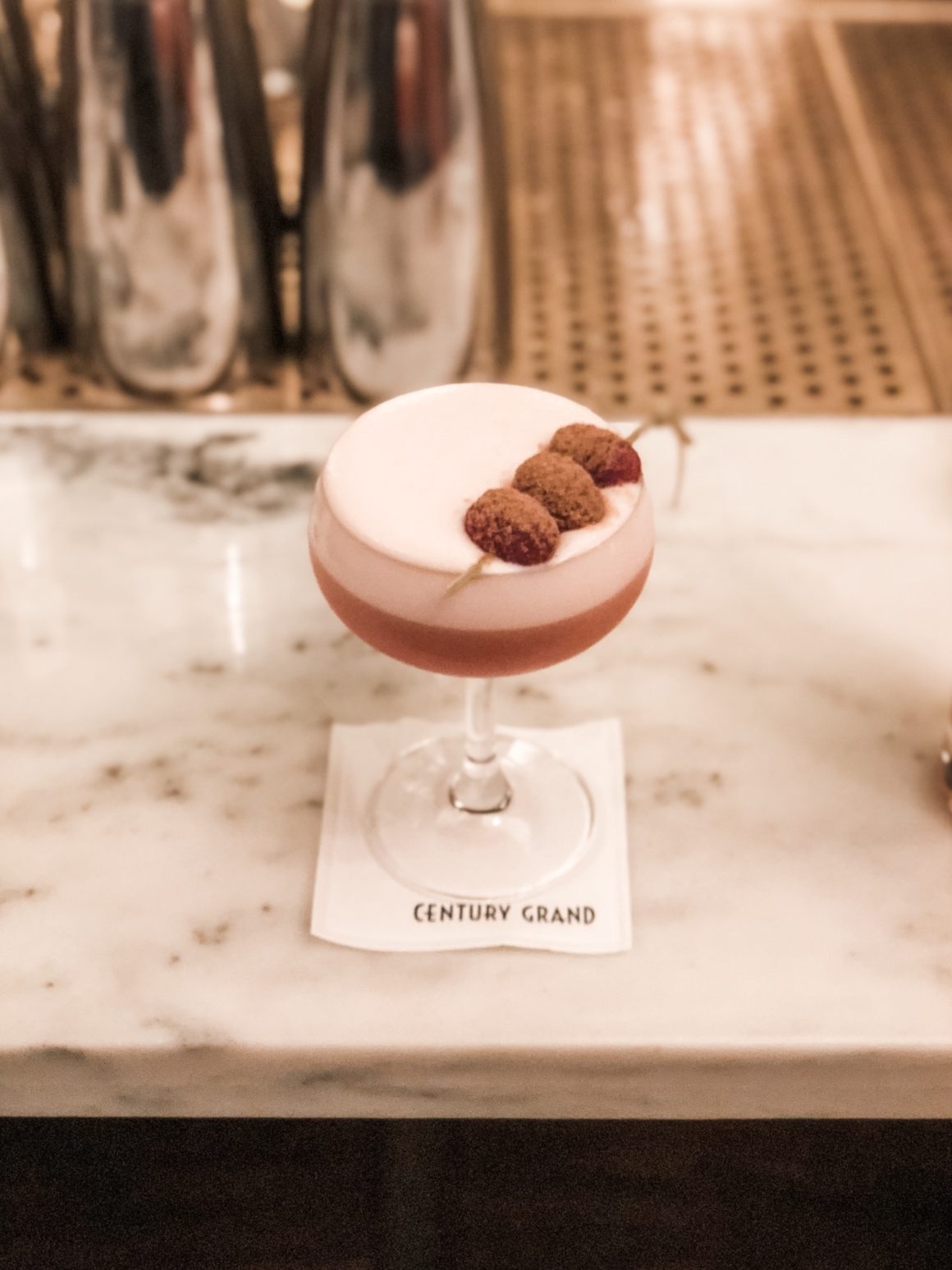 Century Grand and Platform 18 cocktail