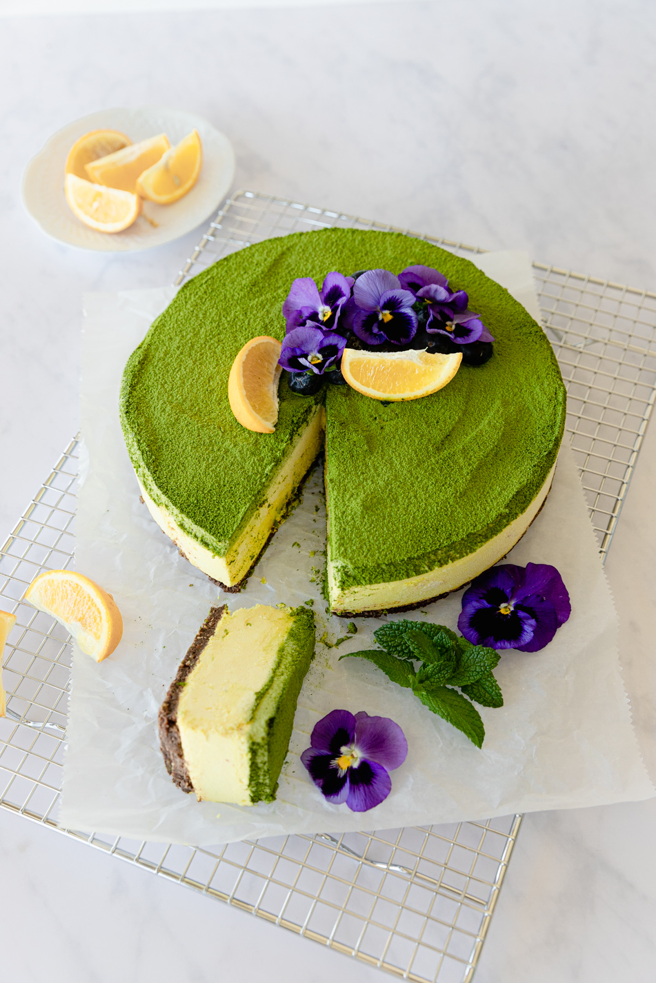 Easter Dessert, my no bake matcha cake