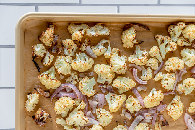 roasted cauliflower and chickpea recipe