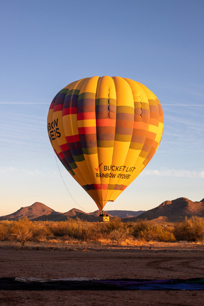 Rainbow Rybers hot air balloon