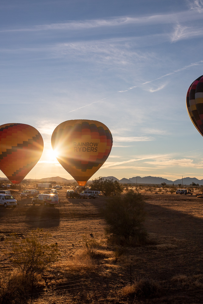 sunrise hot air balloon ride