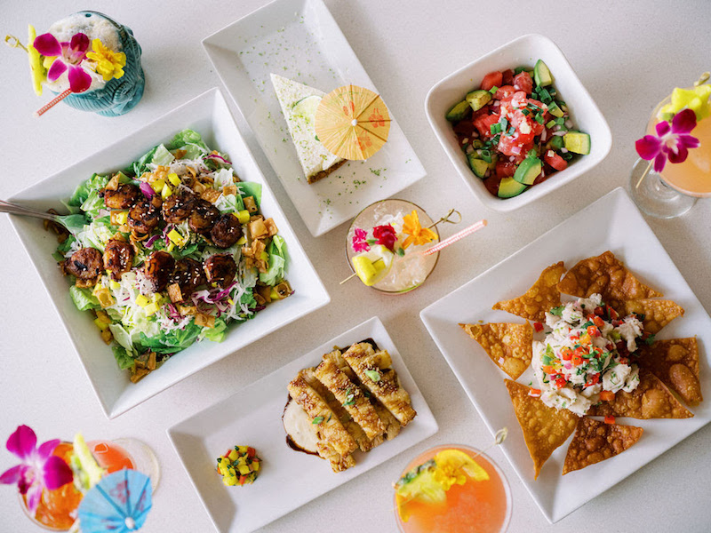 food and drinks at Hula's Tiki bar