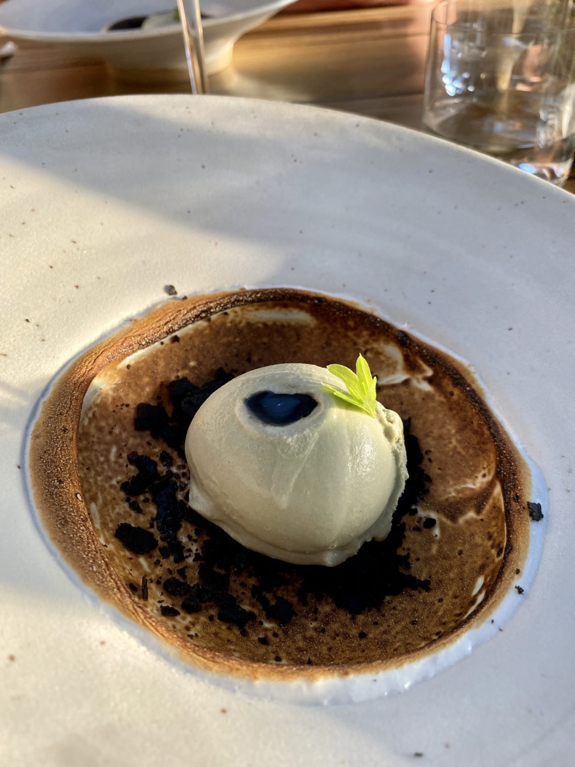 dessert at the willows inn restaurant