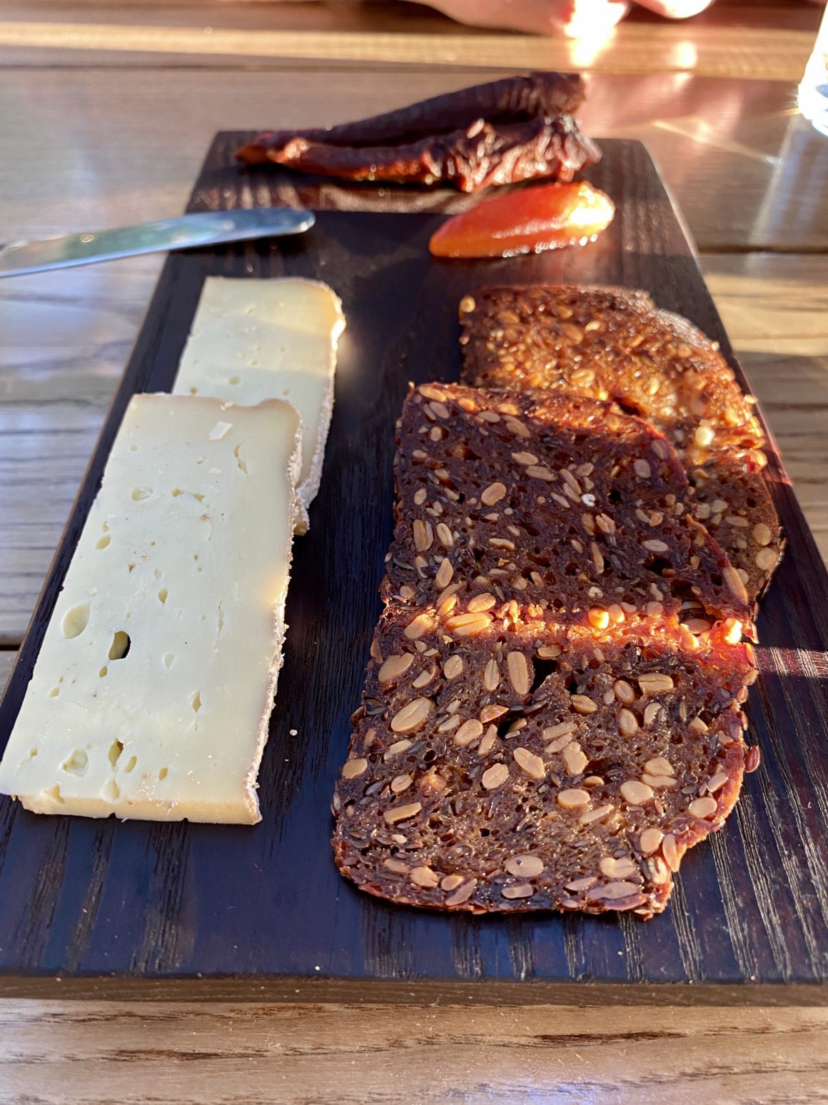 cheese board at willows inn on lummi island