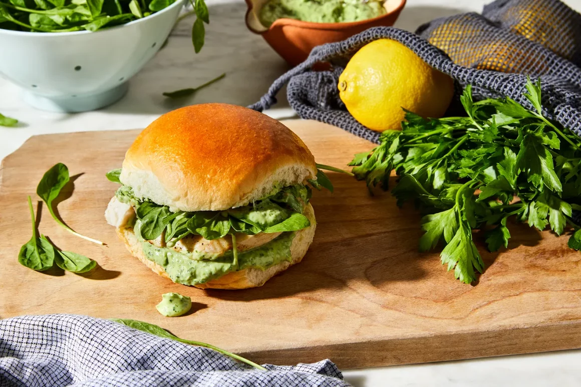 5 Family-Friendly Lunch Ideas: Green Goddess Chicken Sandwich
