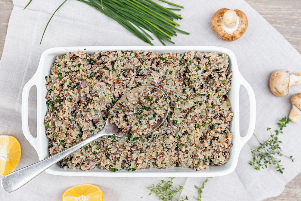 quinoa stuffing, gluten free dish
