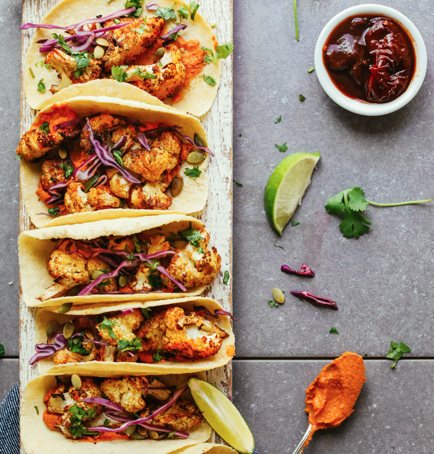 roasted cauliflower tacos
