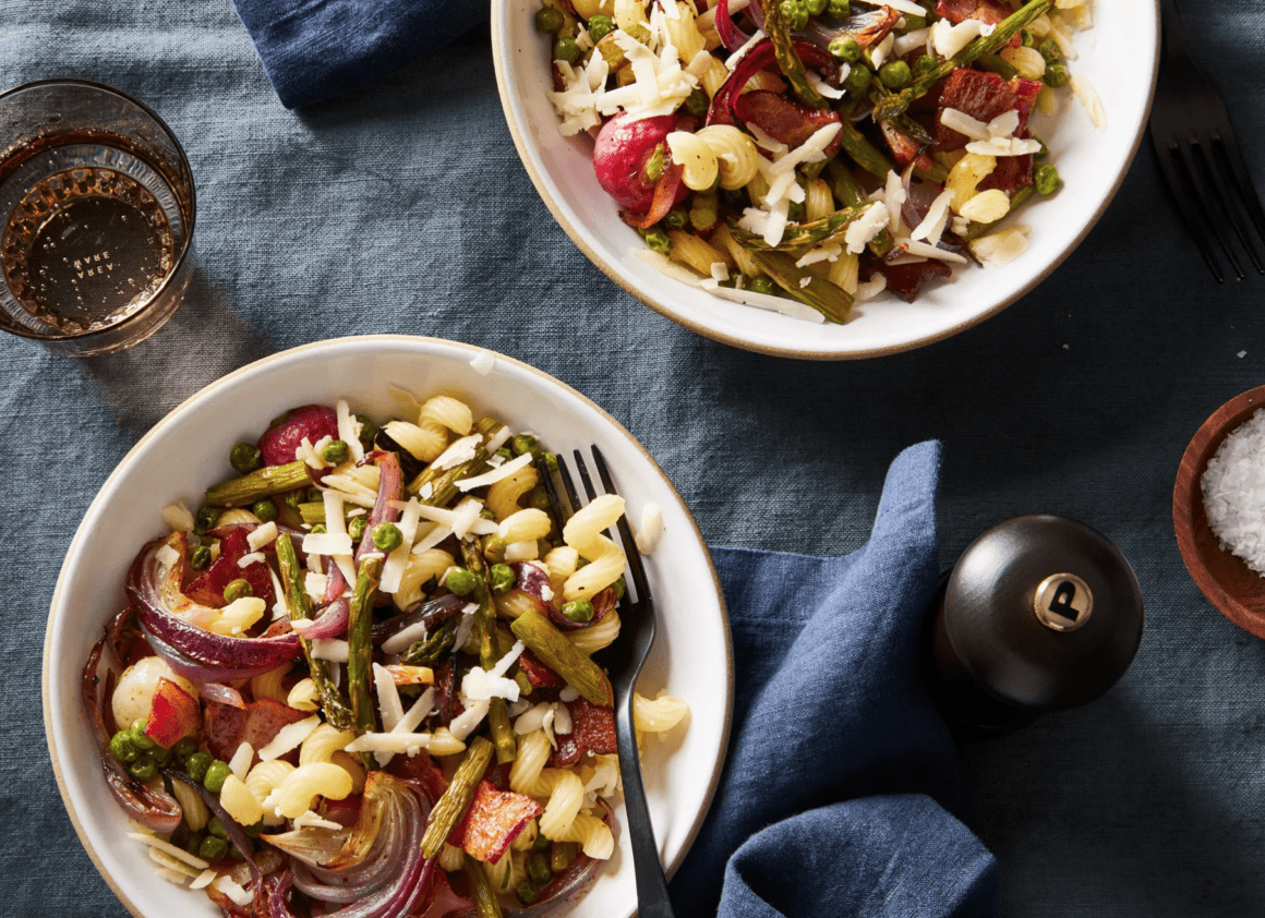 easy spring weeknight pasts with veggies