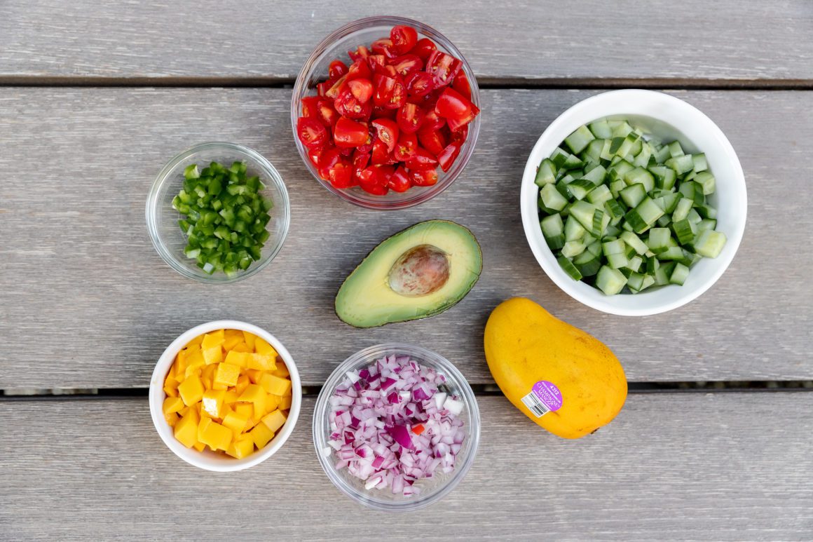 ingredients for mango cowboy caviar recipe