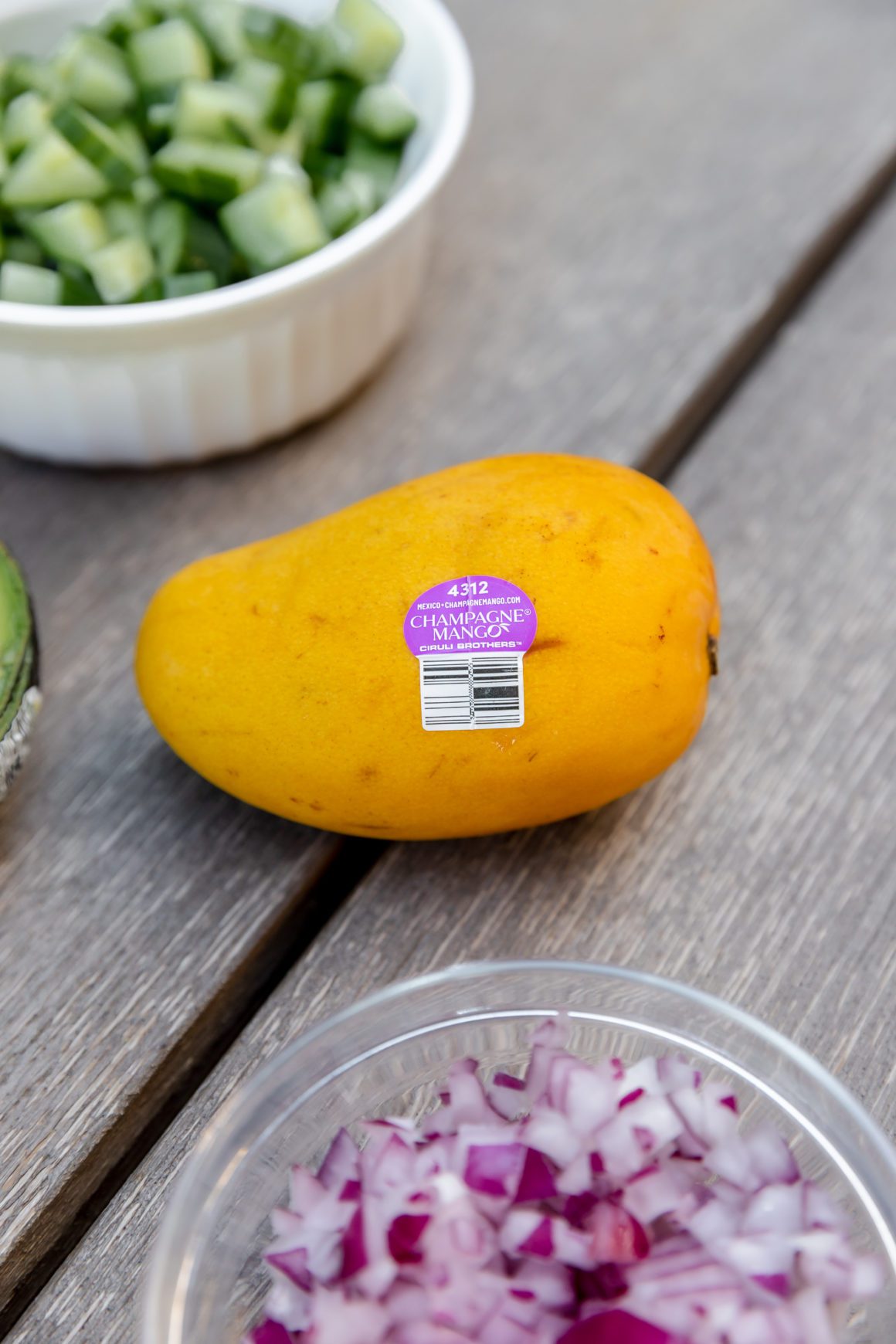 mango cowboy caviar, champagne mango